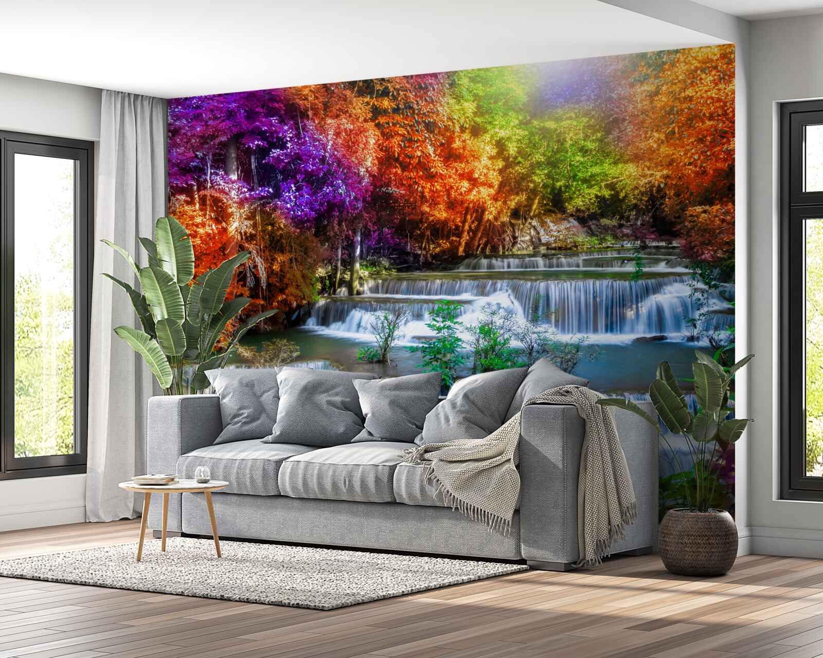 Fototapeta jesienny wodospad na pustyni