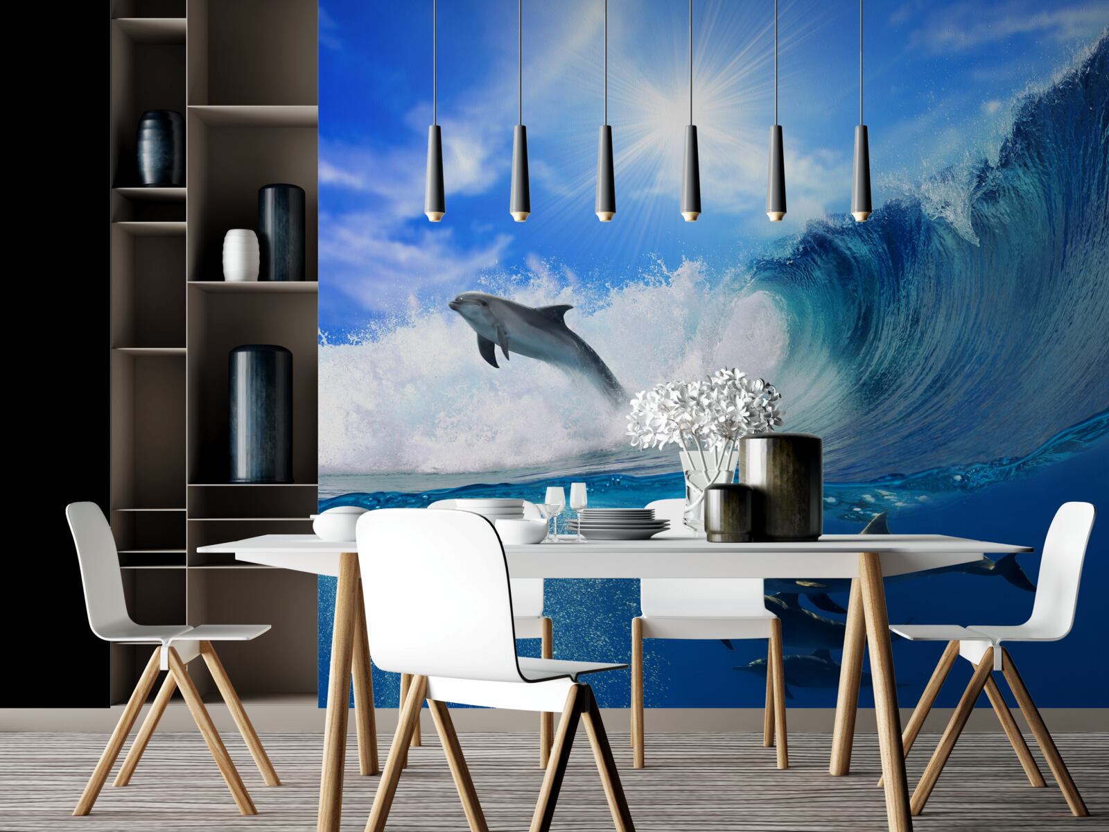 Fototapeta wody oceanu zamieszkane przez delfiny