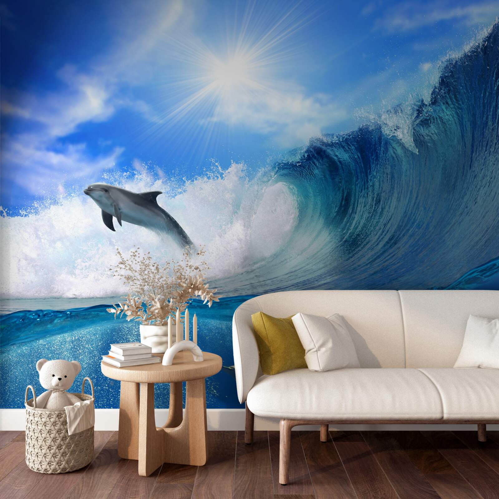 Fototapeta wody oceanu zamieszkane przez delfiny