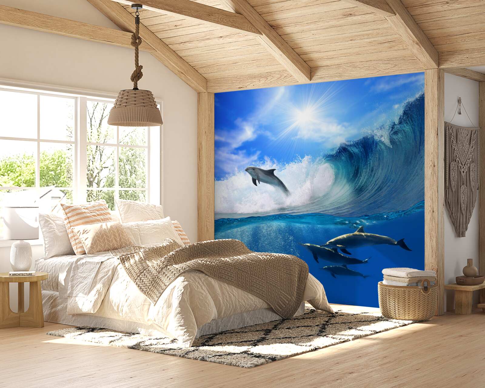 Fototapeta wody oceanu zamieszkane przez delfiny