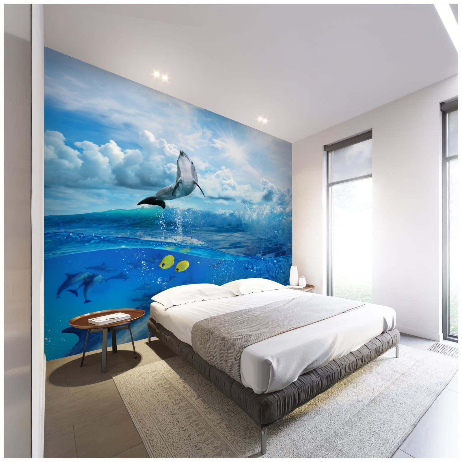 Fototapeta delfin wyskakujący z wody