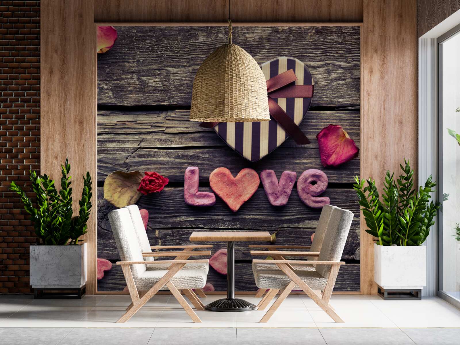 Fototapeta pudełko w kształcie serca z napisem „love”