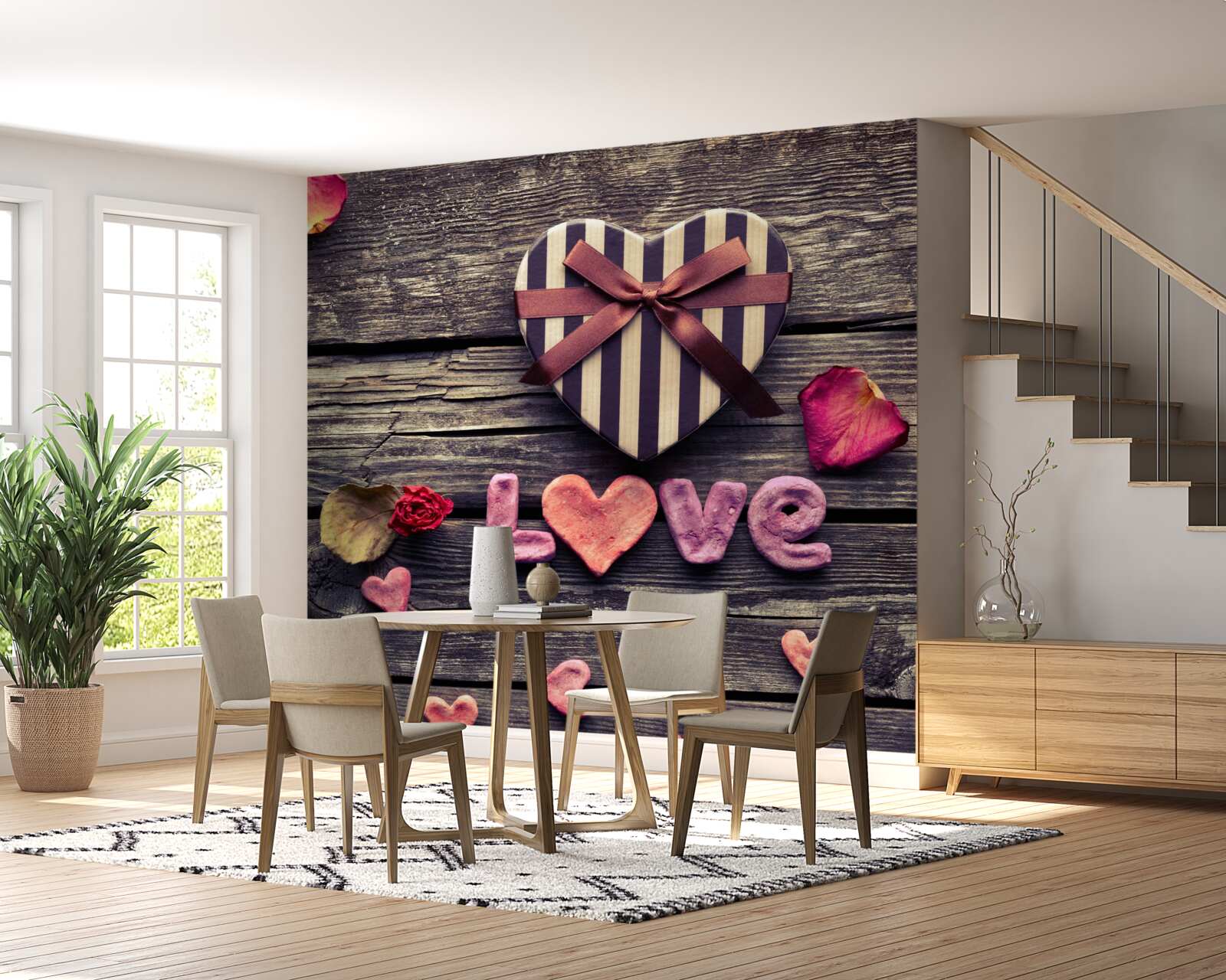 Fototapeta pudełko w kształcie serca z napisem „love”