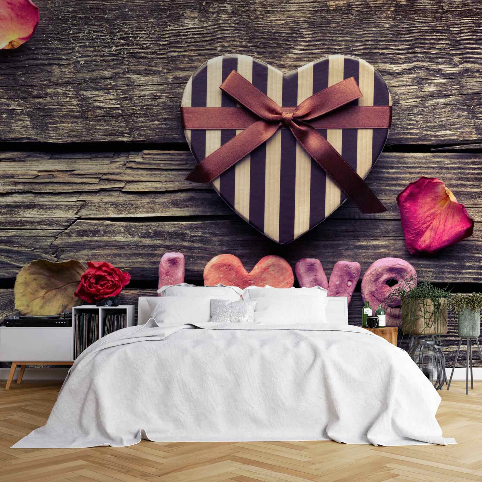 Fototapeta pudełko w kształcie serca z napisem „love”