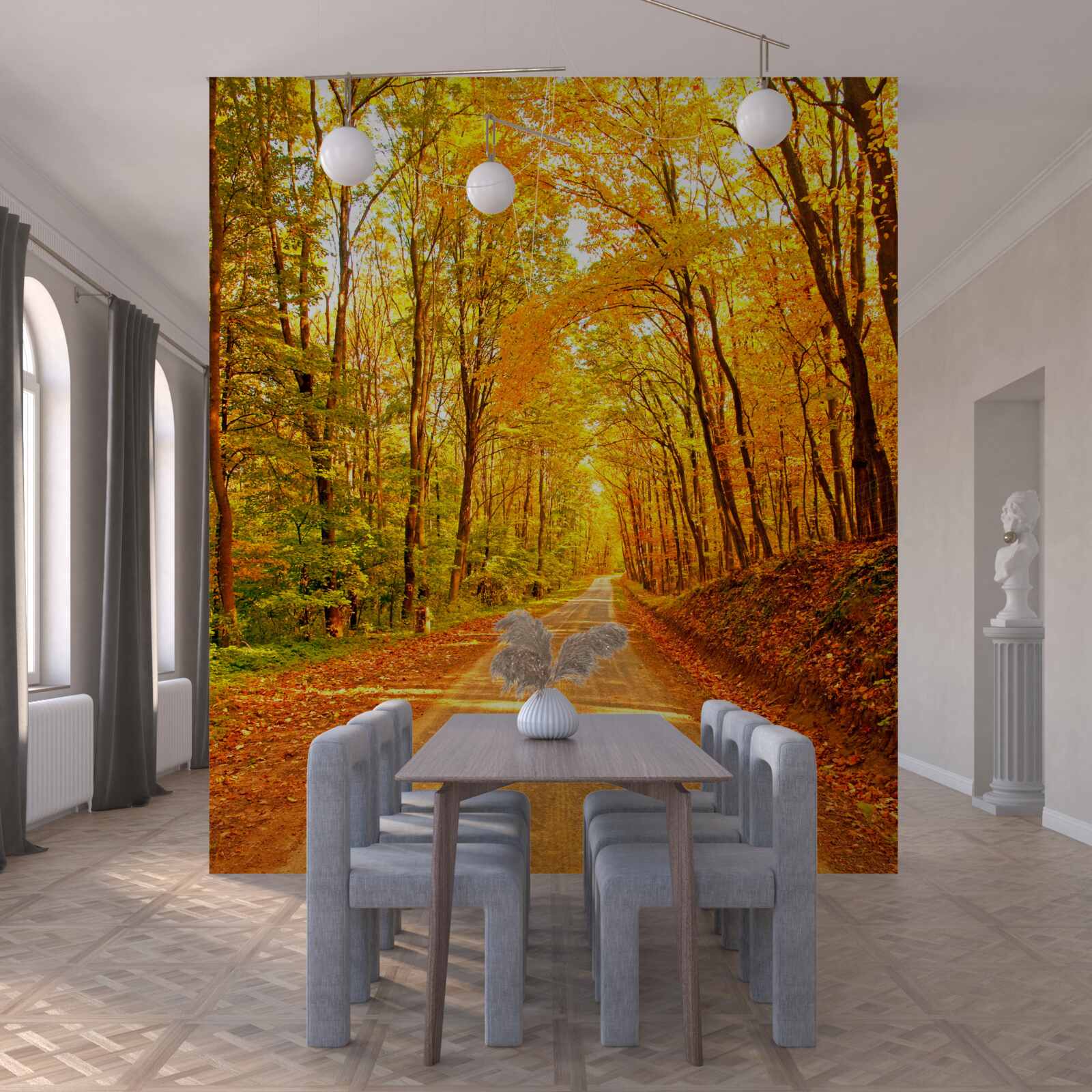 Fototapeta ścieżka w jesiennym lesie