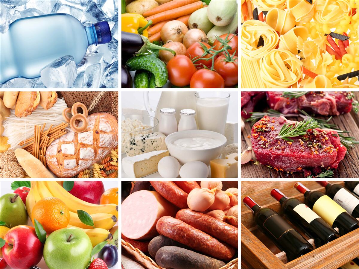 Fototapeta asortyment różnych produktów spożywczych