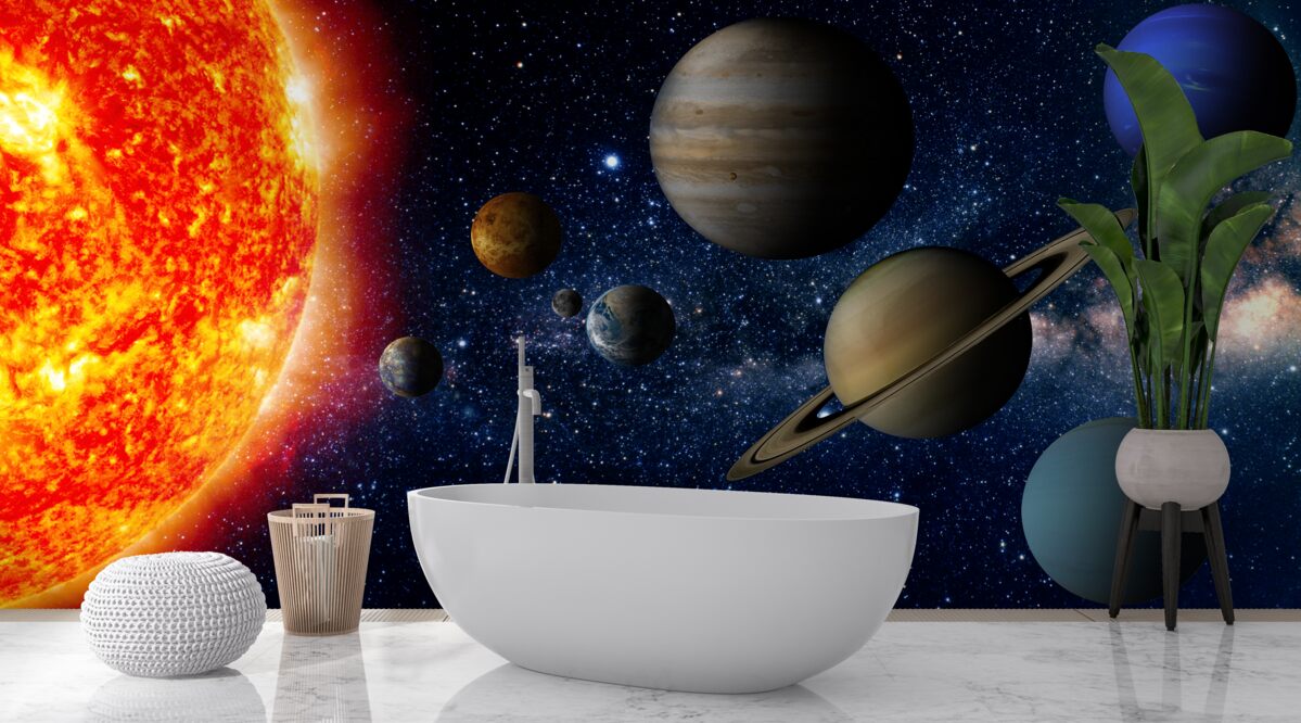 Fototapeta rozmiary planet i gwiazd