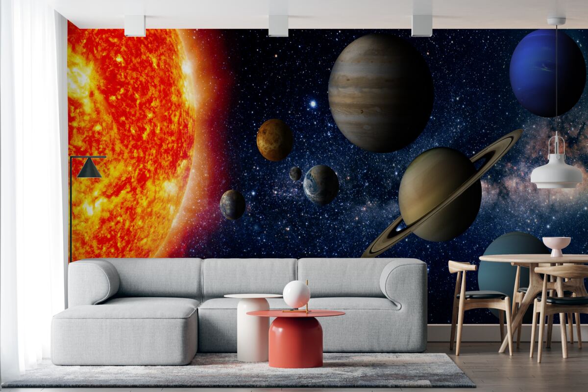 Fototapeta rozmiary planet i gwiazd
