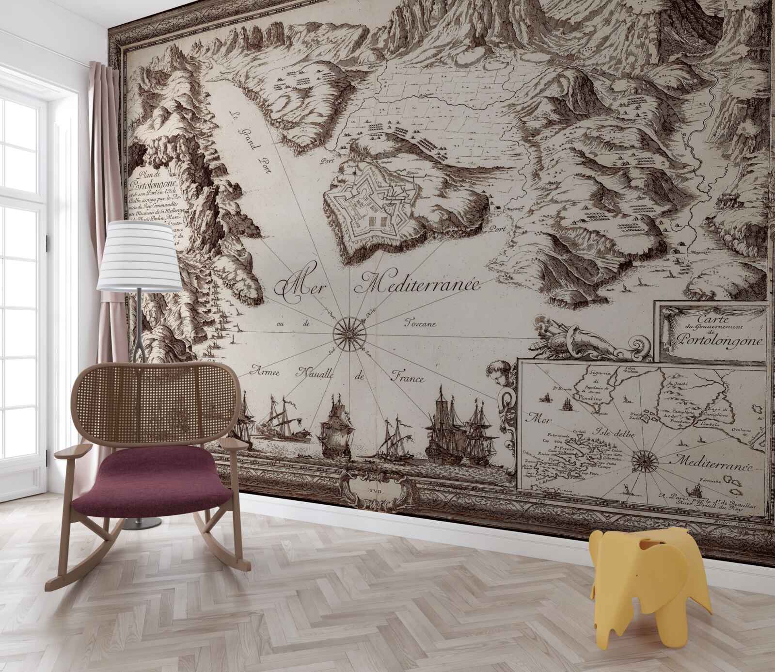 Fototapeta starożytna mapa archipelagów na oceanie