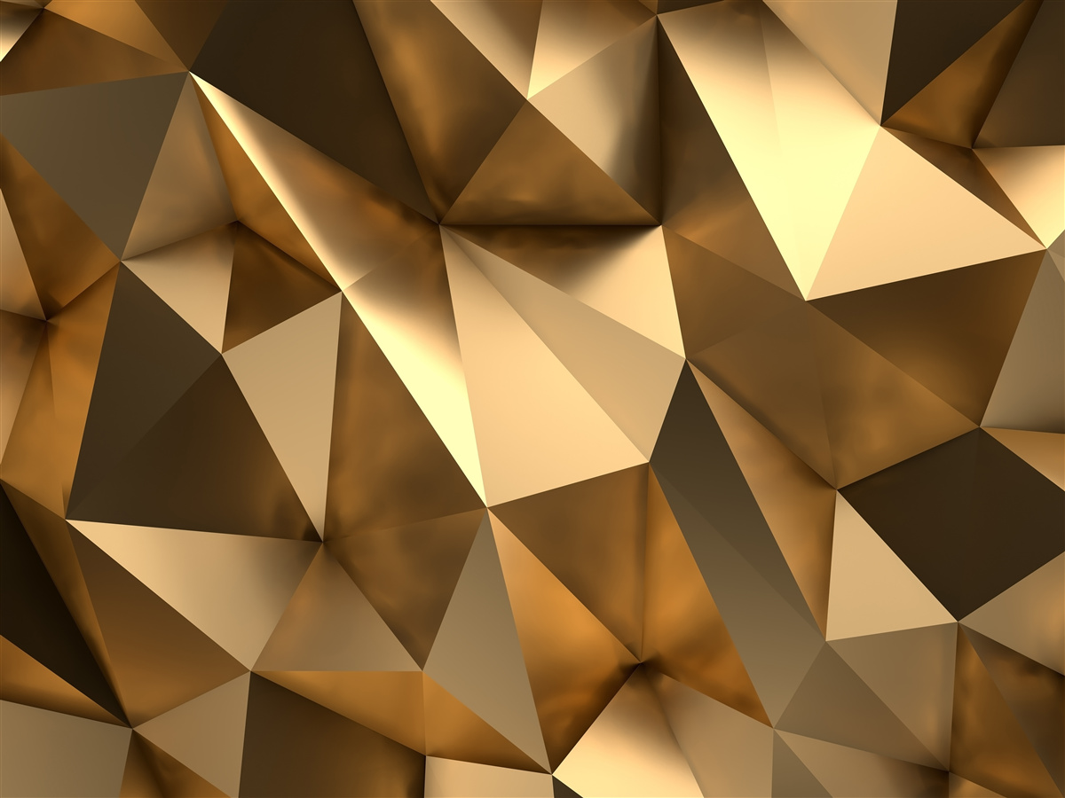 Fototapeta złote kształty geometryczne