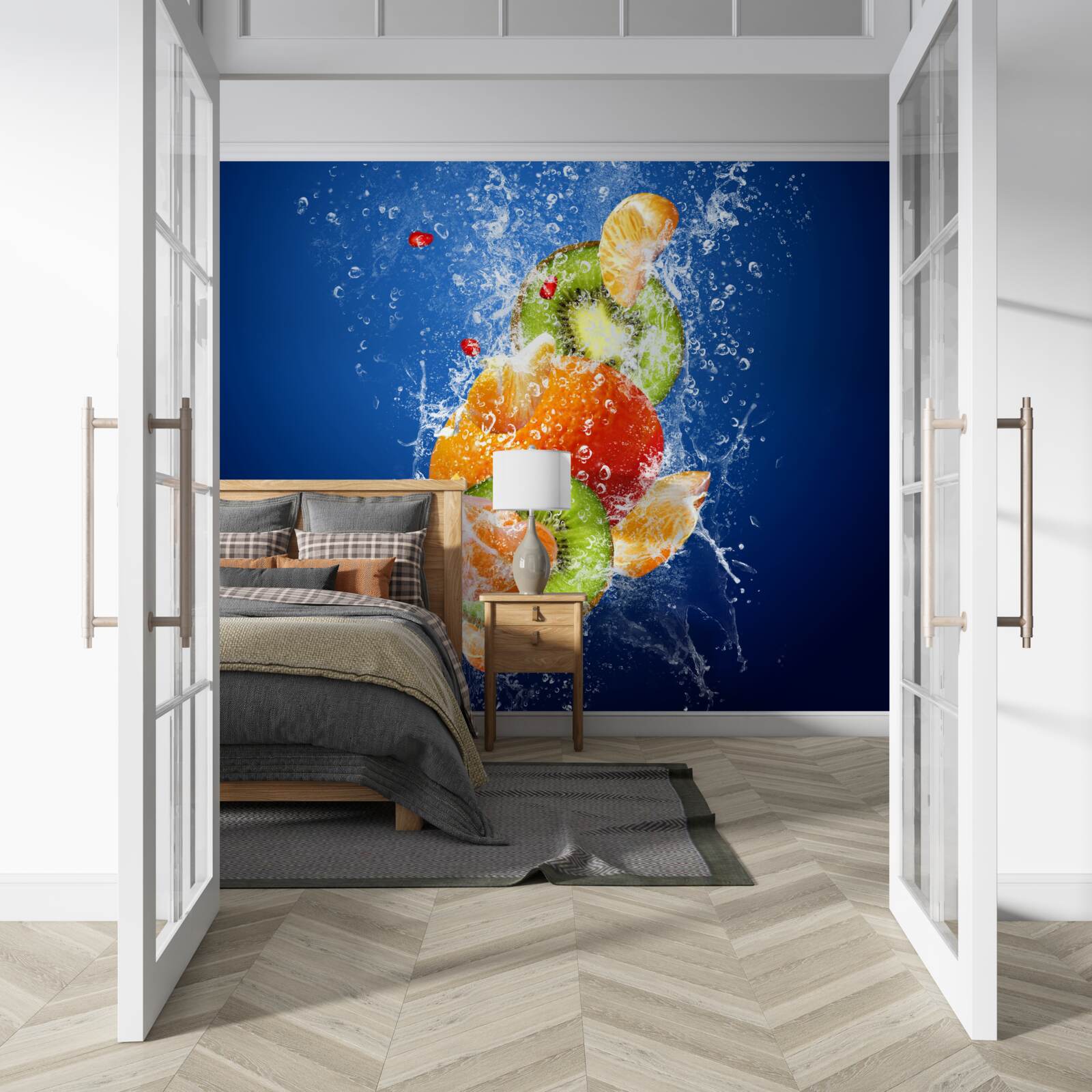 Fototapeta koktajl owocowy z kiwi i mandarynką