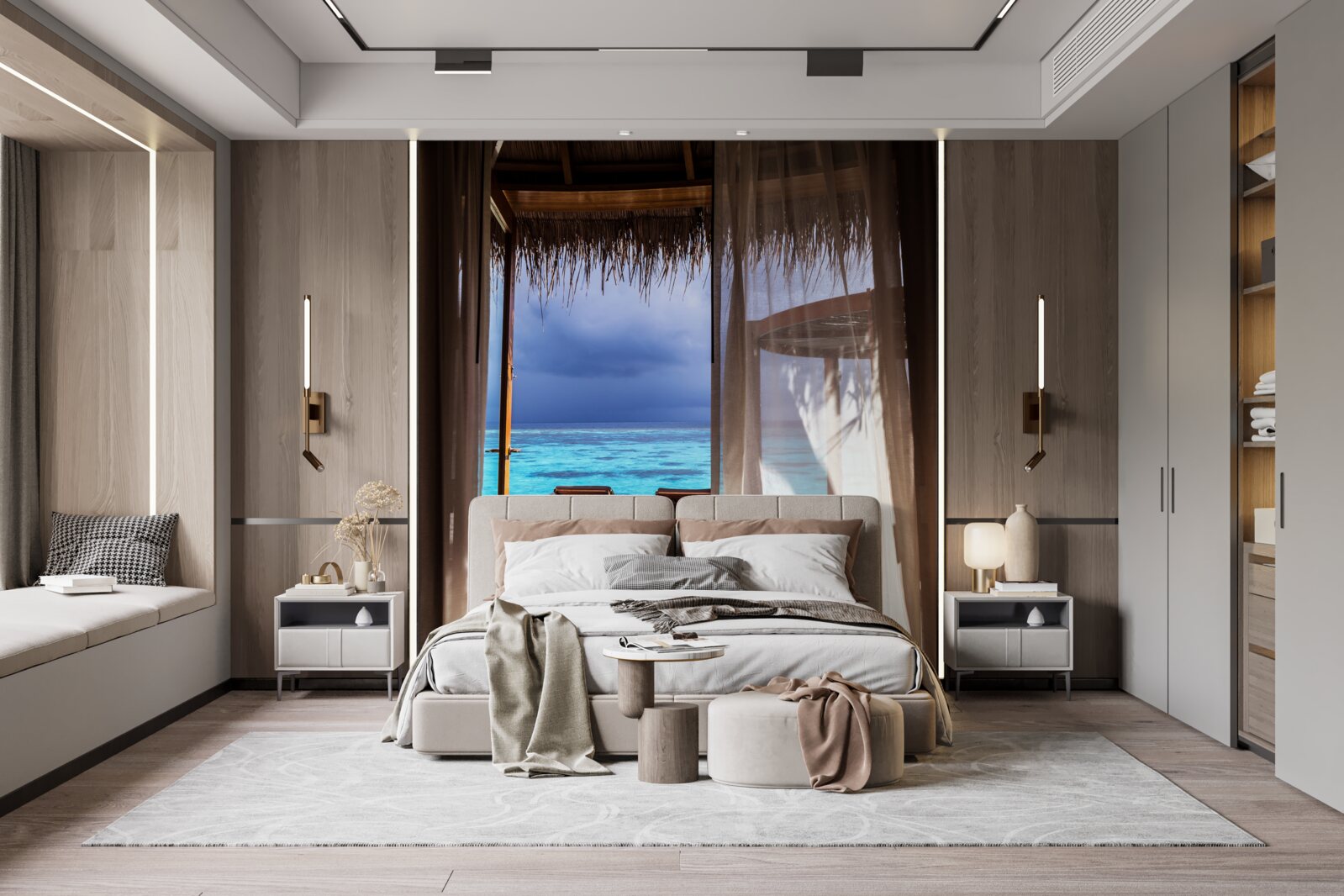 Fototapeta balkon z widokiem na ocean