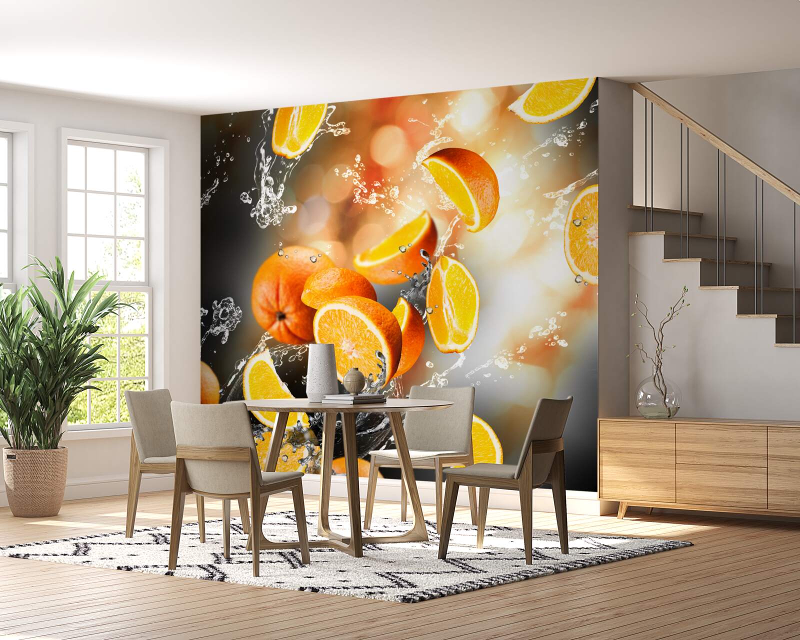 Fototapeta plasterki pomarańczy z soczystym miąższem