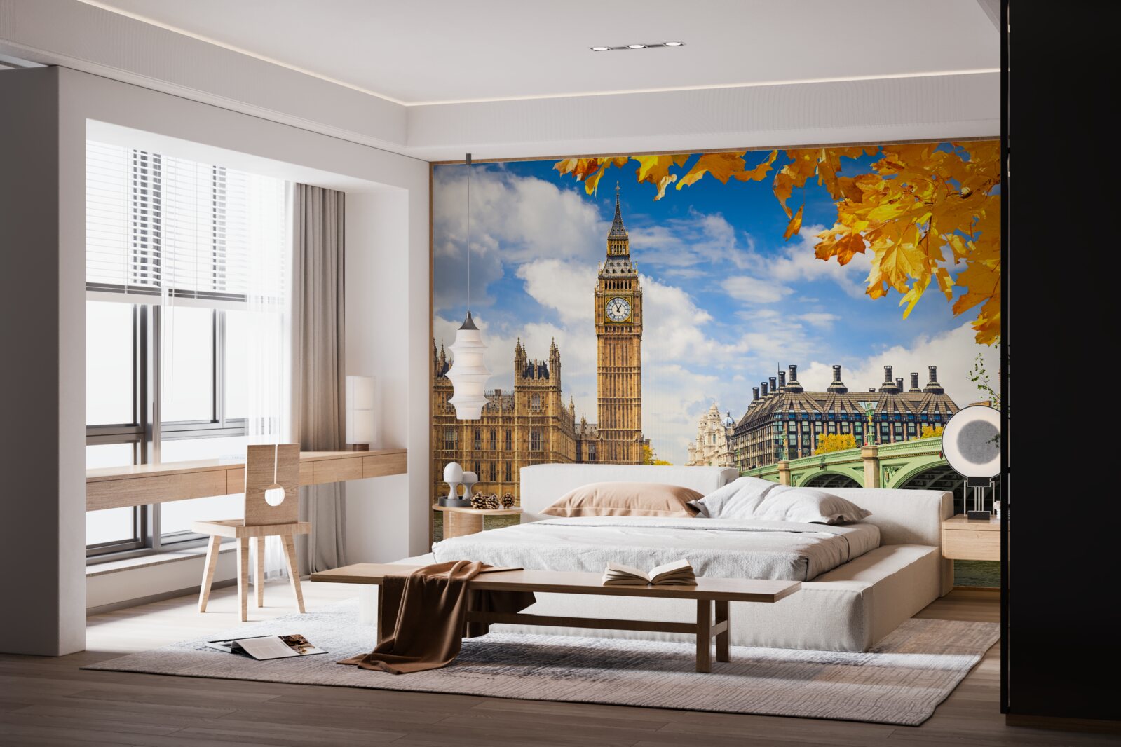 Fototapeta złota jesień w starożytnym londynie