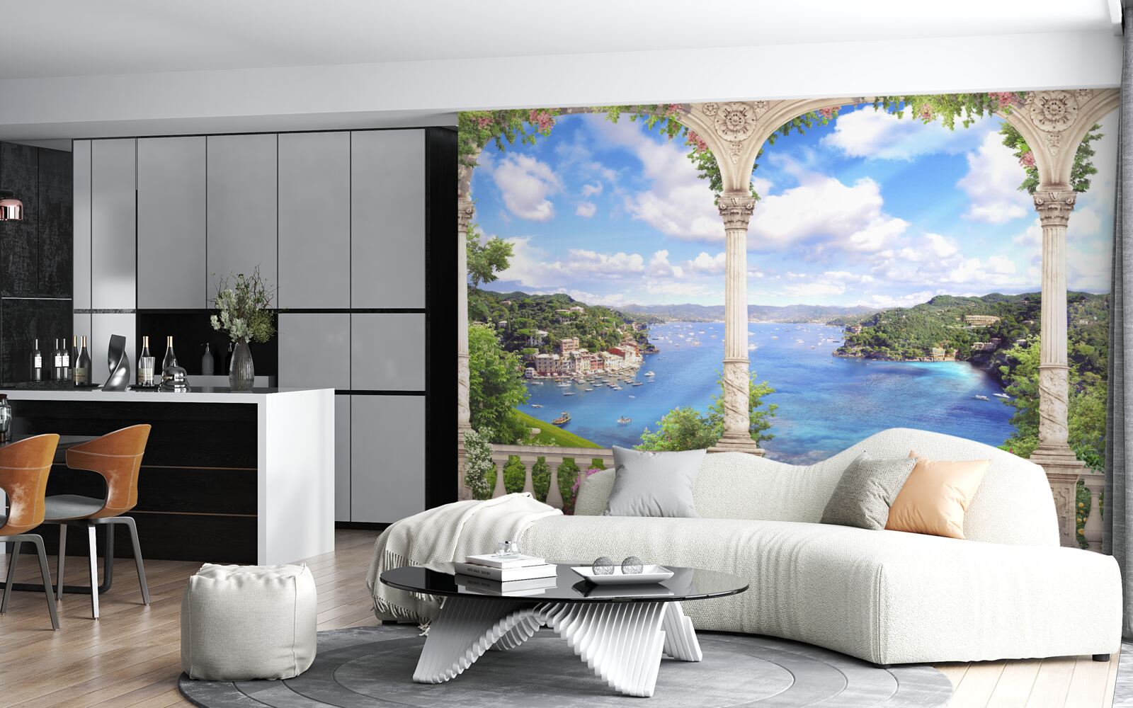 Fototapeta platforma widokowa z pięknymi widokami na naturalną scenerię