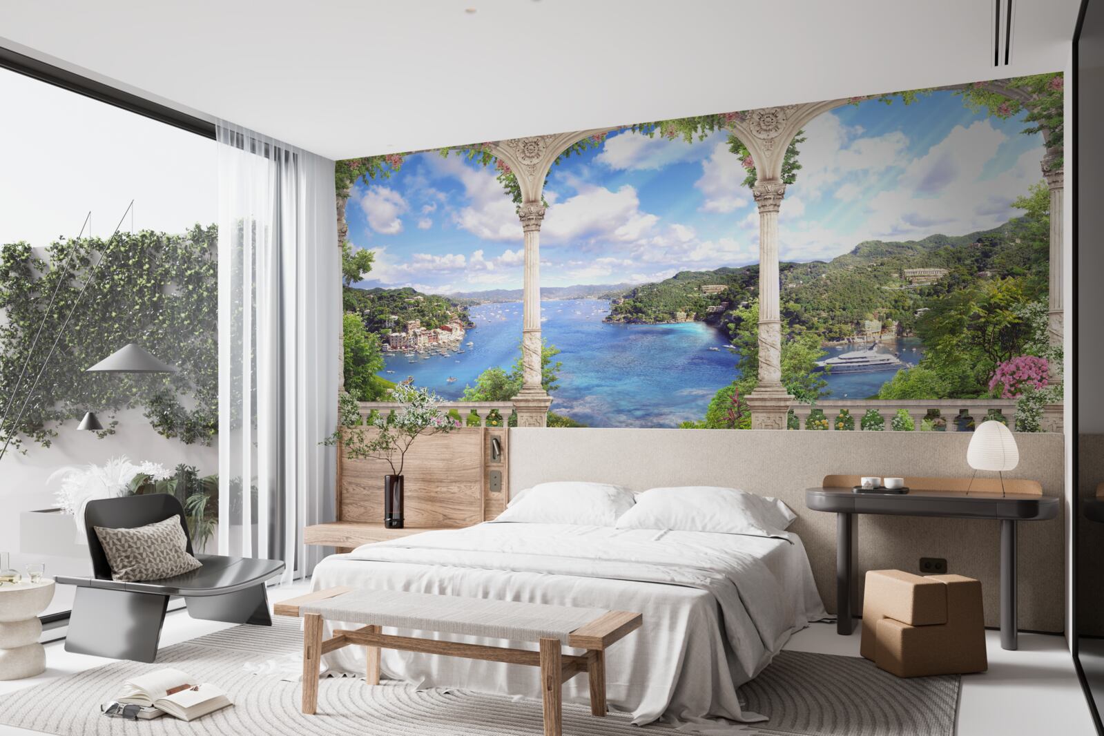 Fototapeta platforma widokowa z pięknymi widokami na naturalną scenerię