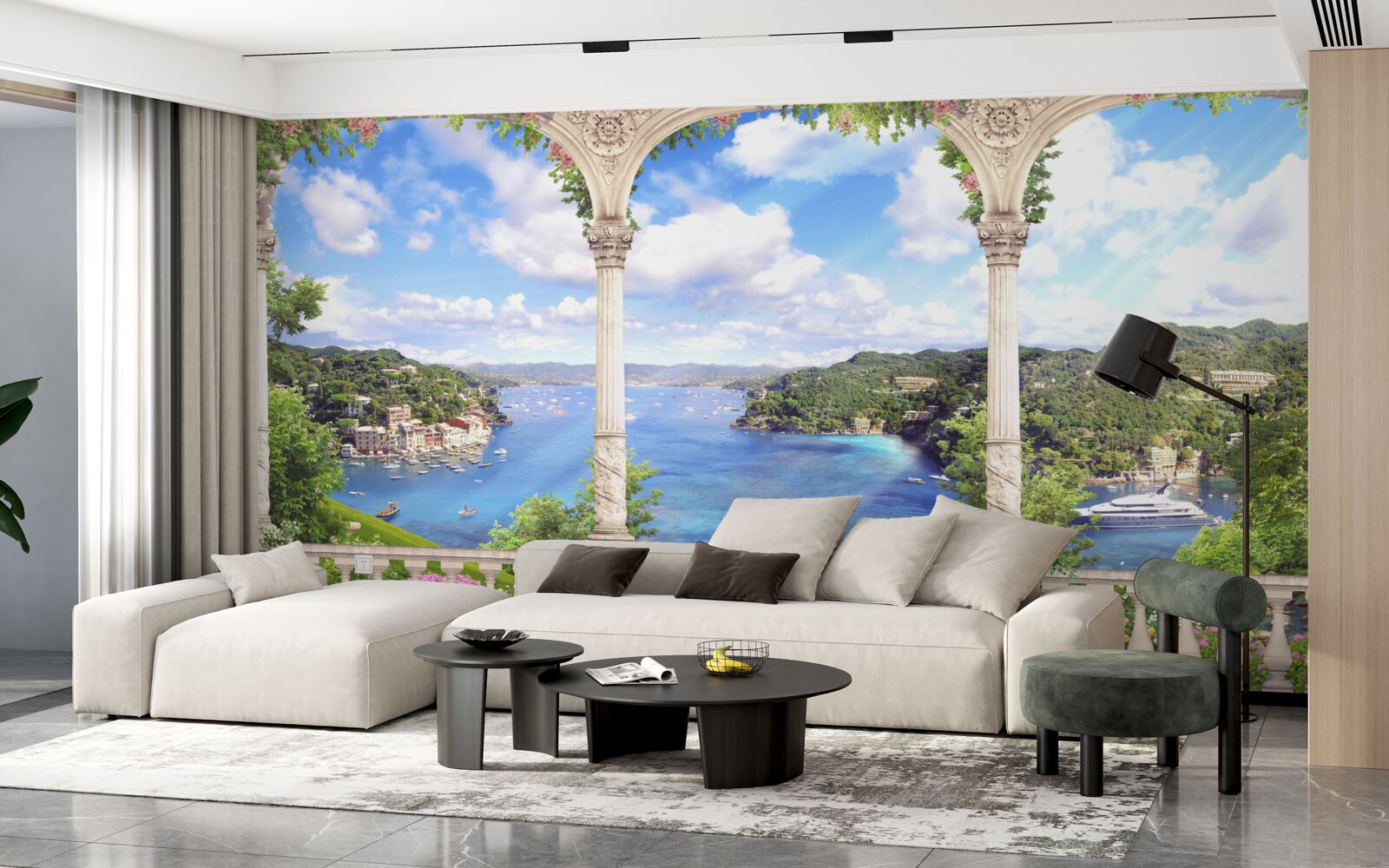 Fototapeta platforma widokowa z pięknymi widokami na naturalną scenerię