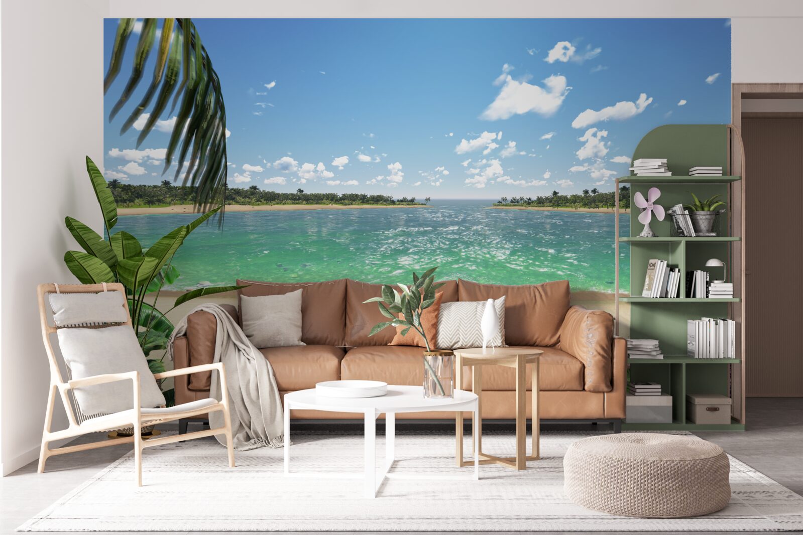 Fototapeta plaża ze złotym piaskiem u turkusowego wybrzeża