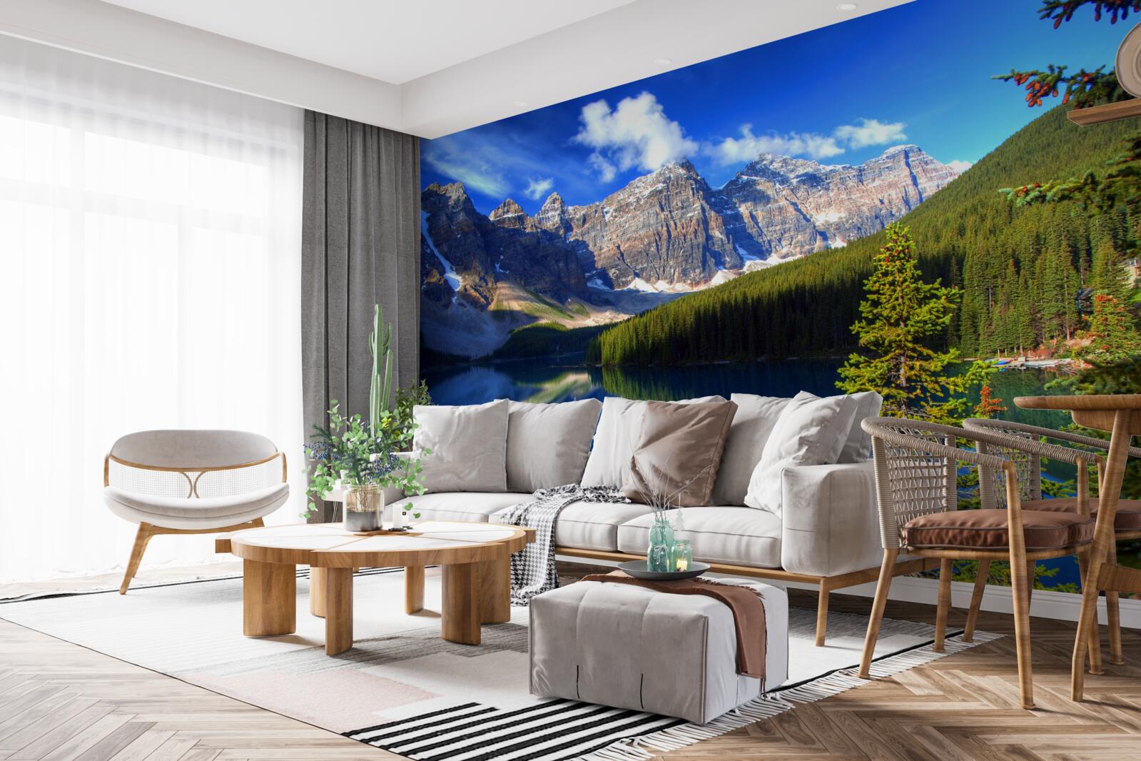 Fototapeta jezioro louise, położone w banff