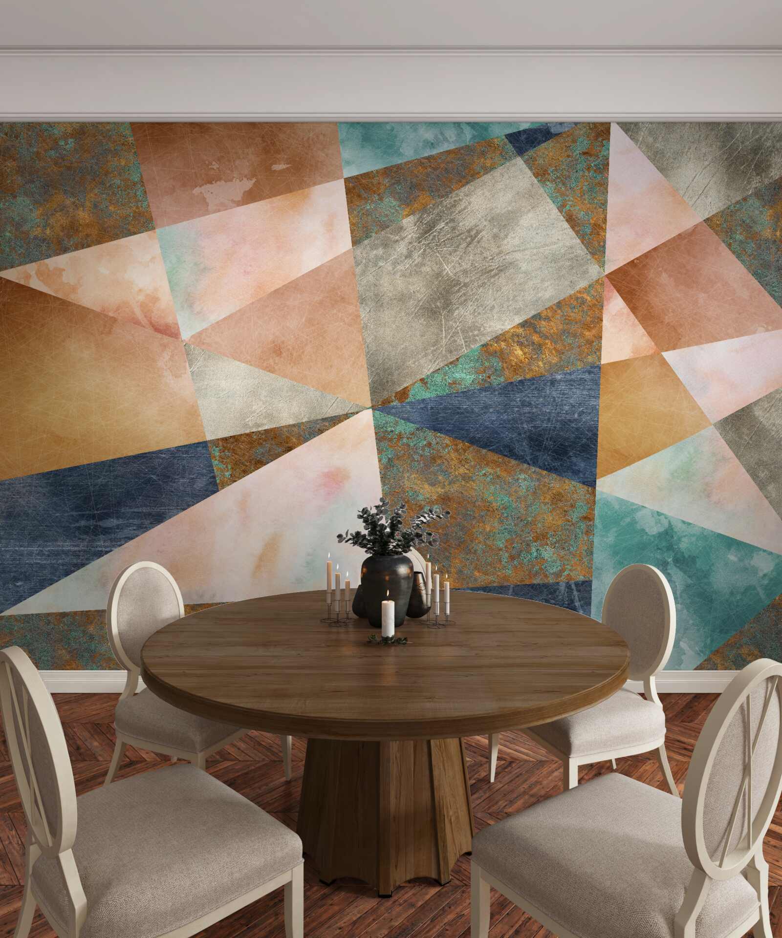 Fototapeta geometryczne kształty w różnych kolorach