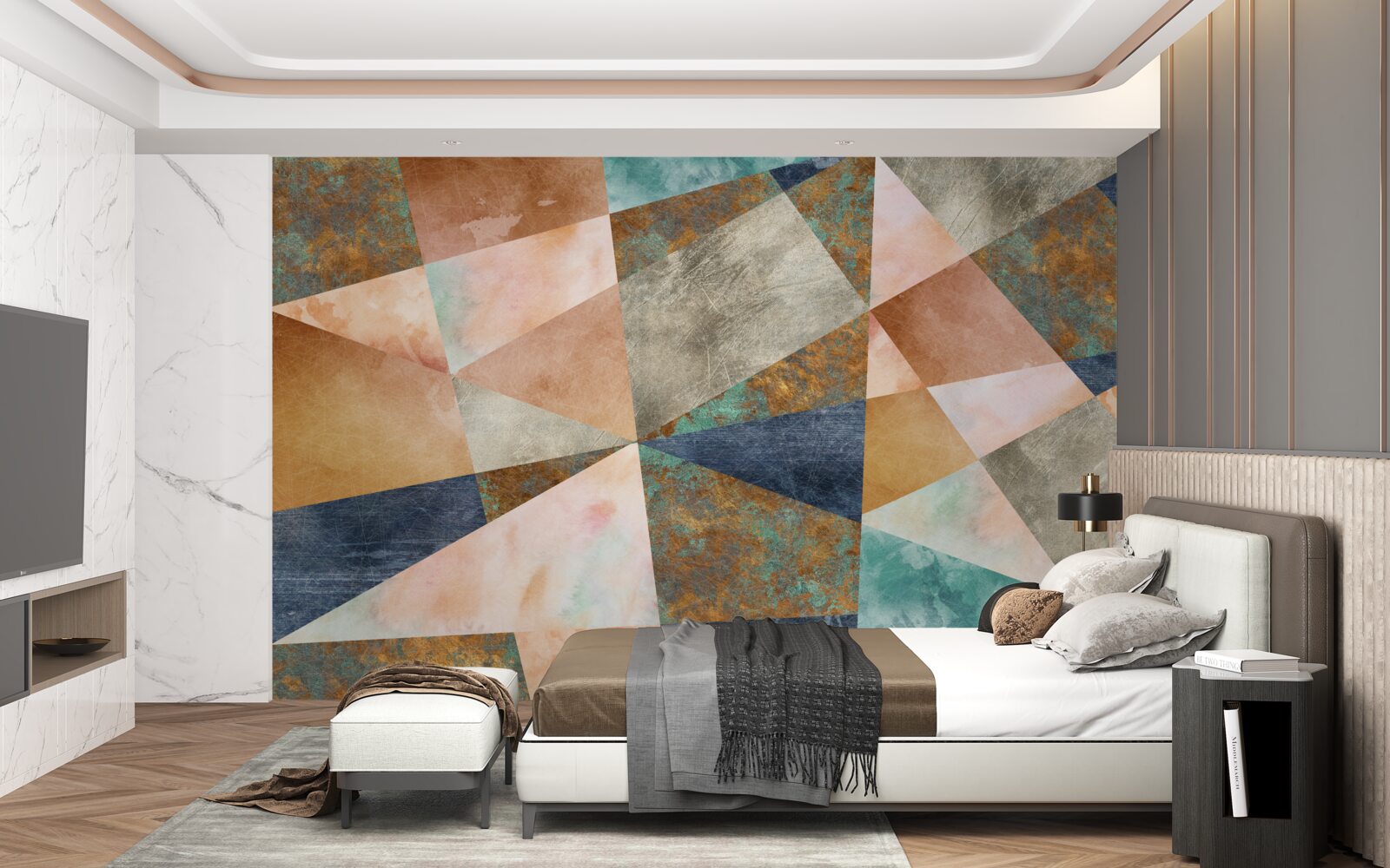 Fototapeta geometryczne kształty w różnych kolorach