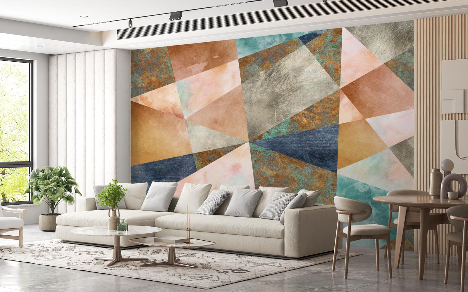 Fototapeta geometryczne kształty w różnych kolorach