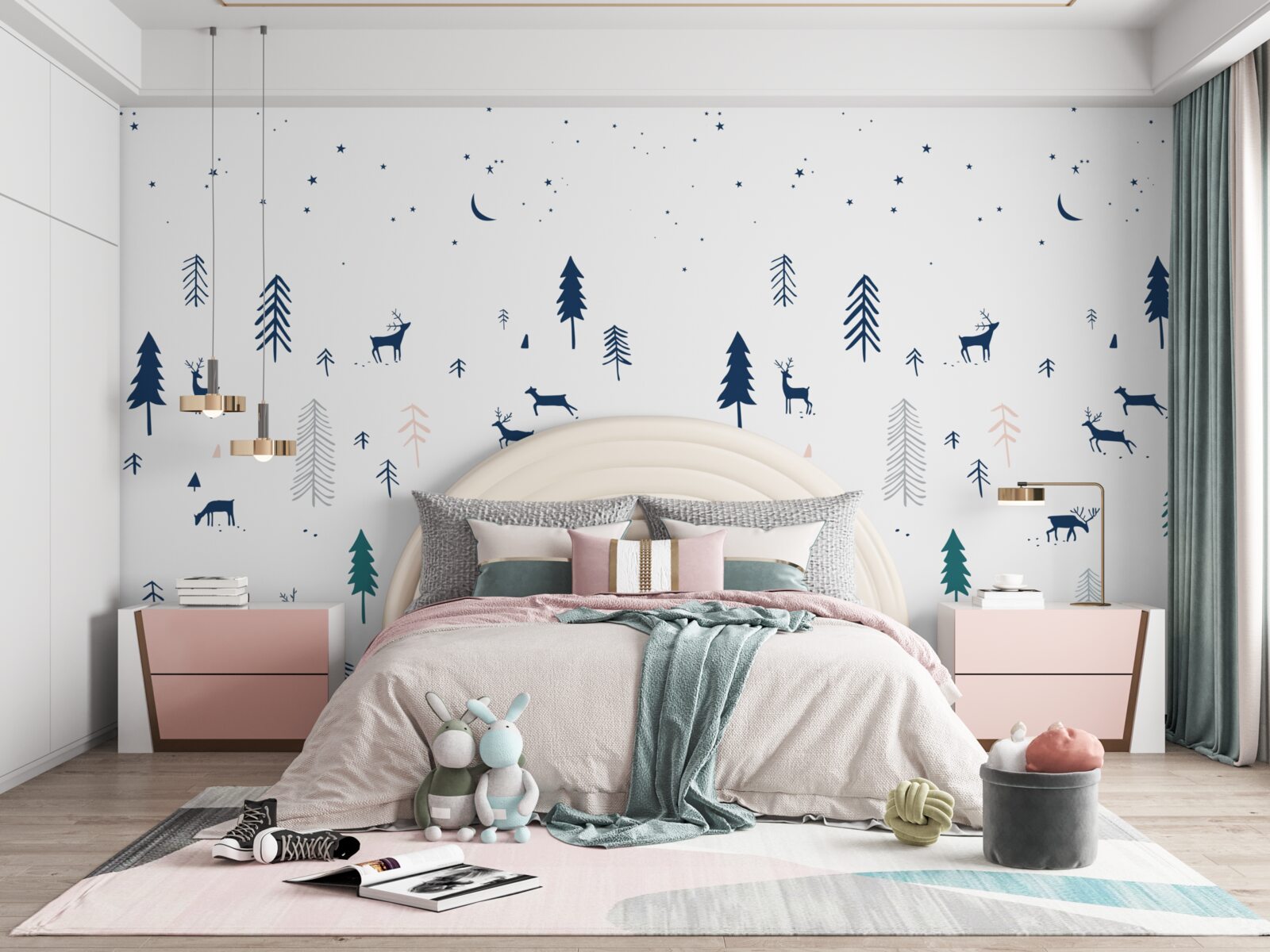 Fototapeta tapeta dziecięca w minimalistycznym stylu