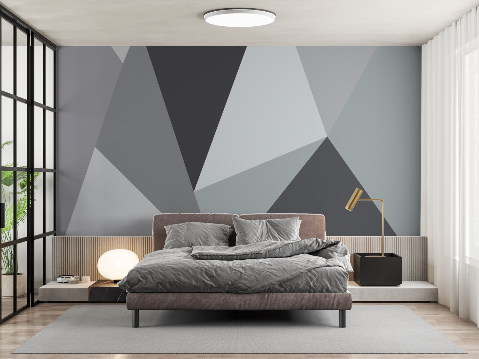 Fototapeta szara abstrakcja geometryczna