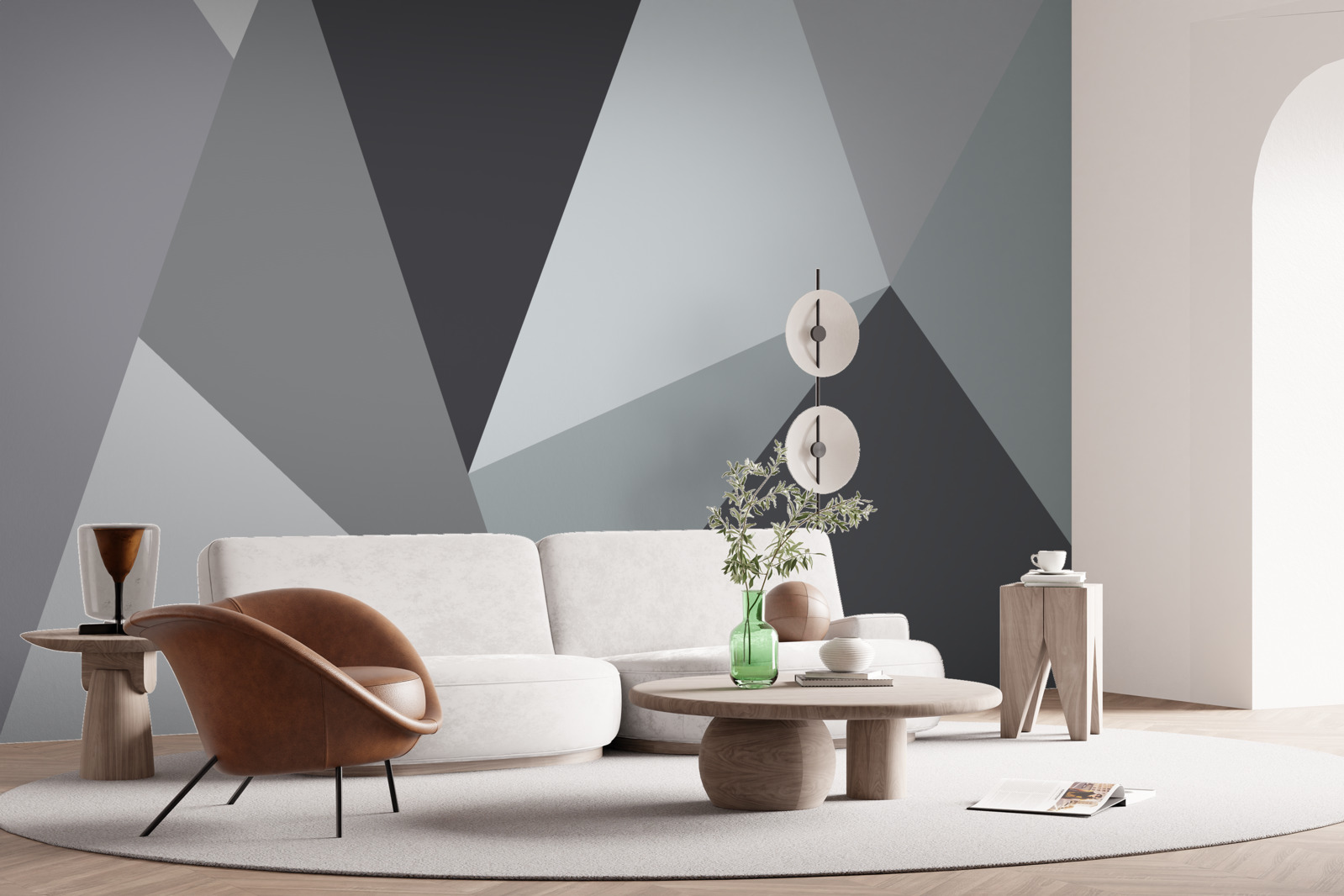 Fototapeta szara abstrakcja geometryczna
