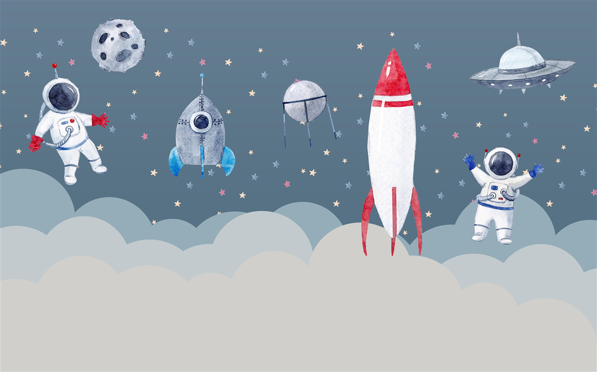 Fototapeta astronauci i statki kosmiczne we wszechświecie