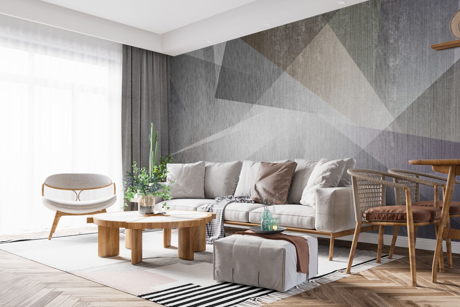 Fototapeta tło z geometrycznymi kształtami w abstrakcyjnym stylu