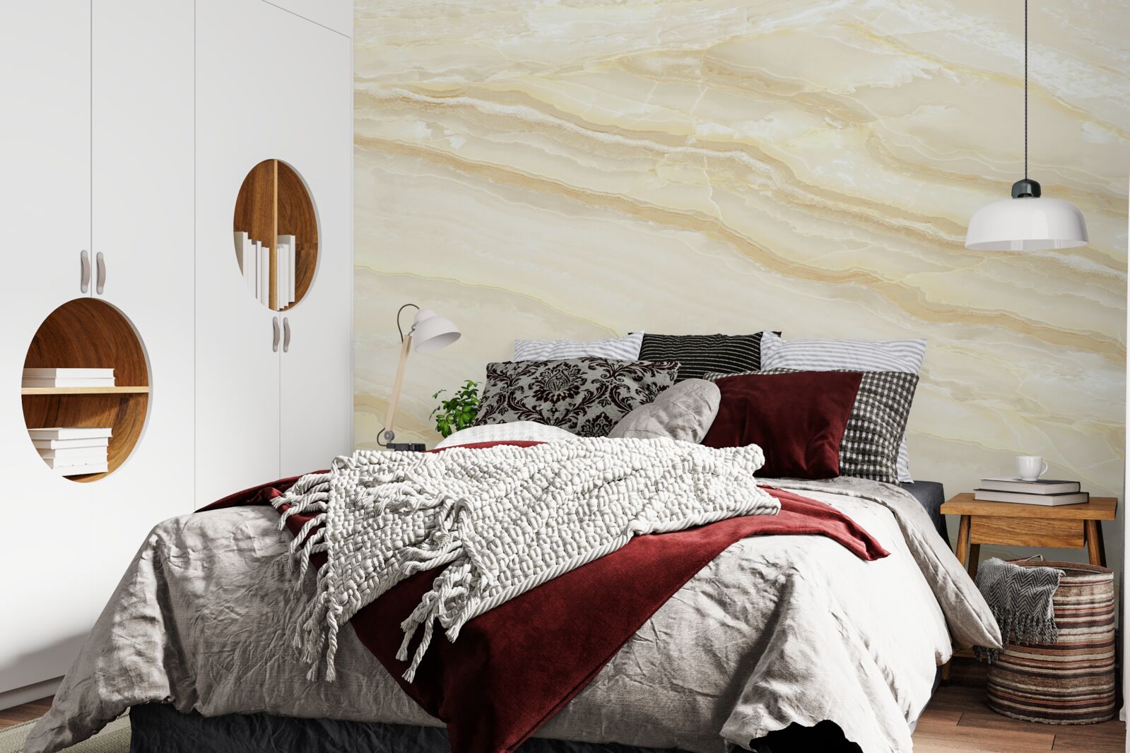 Fototapeta beżowe płytki porcelanowe