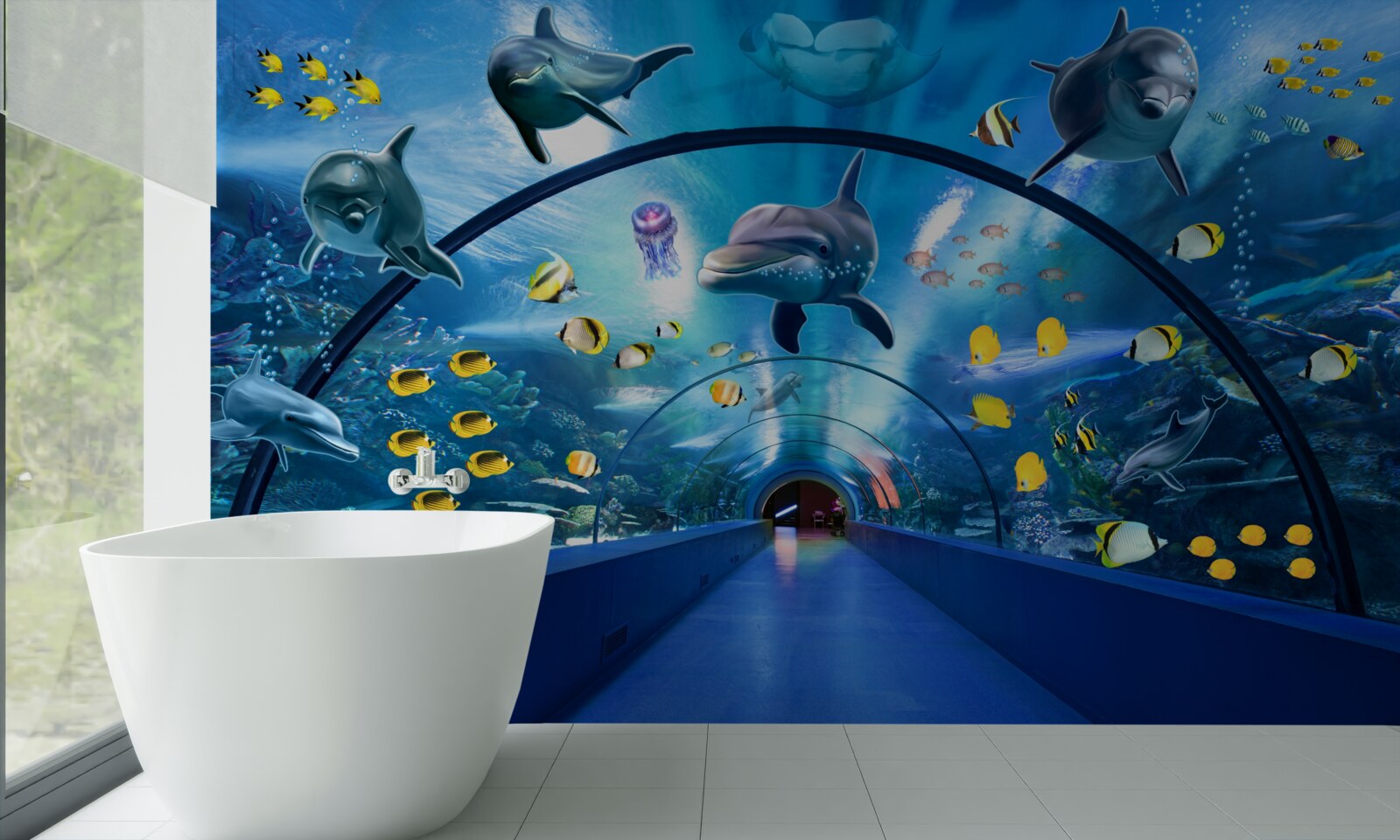 Fototapeta delfiny oceaniczne