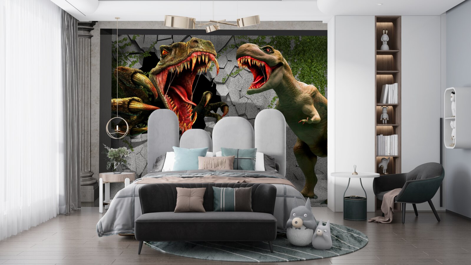Fototapeta dinozaury wyrażają złość
