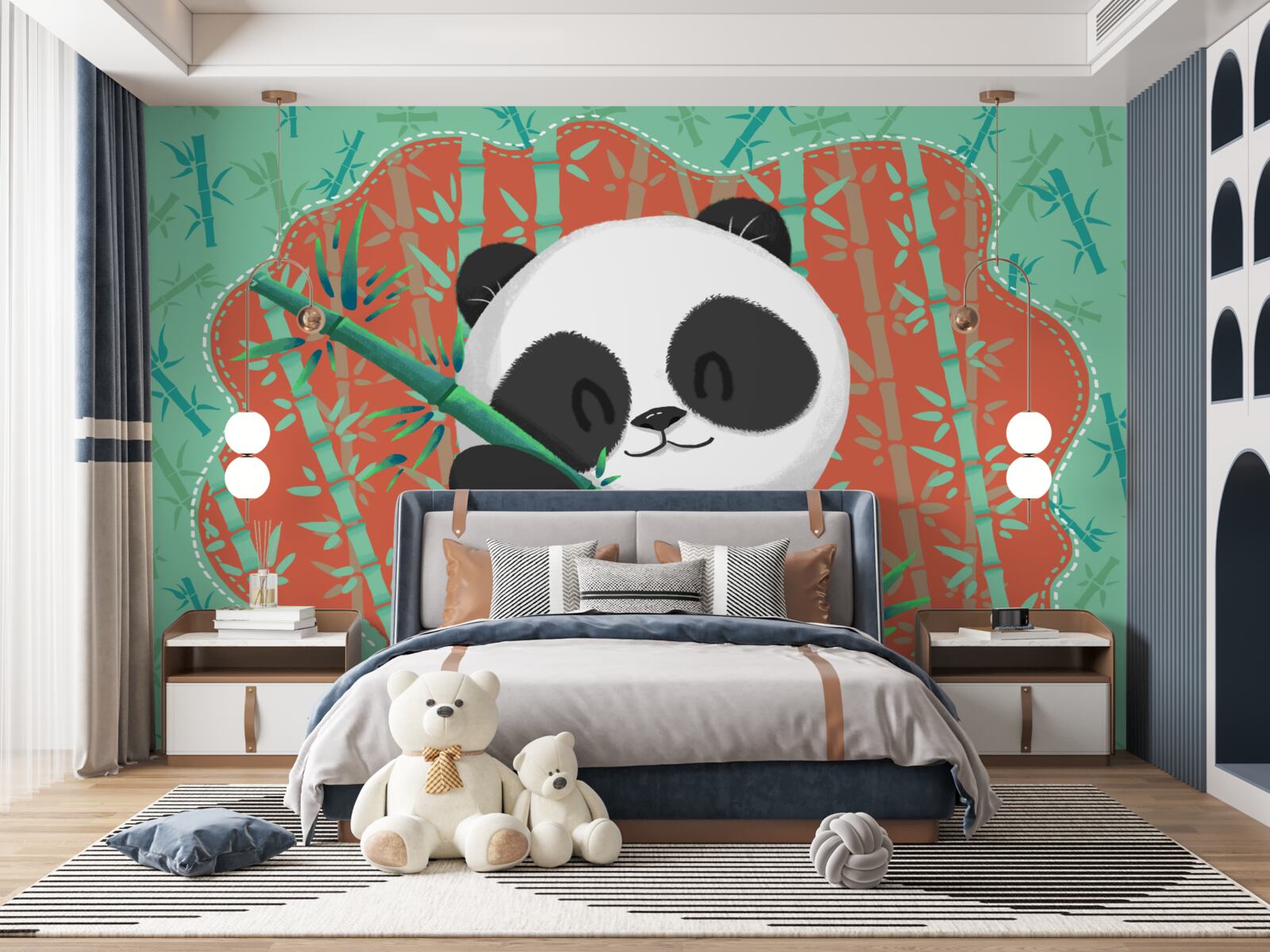 Fototapeta bambus w ramionach pandy