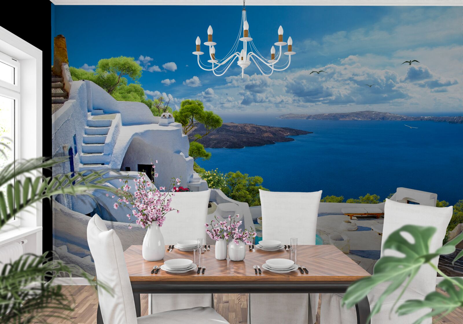 Fototapeta wyspa santorini w grecji