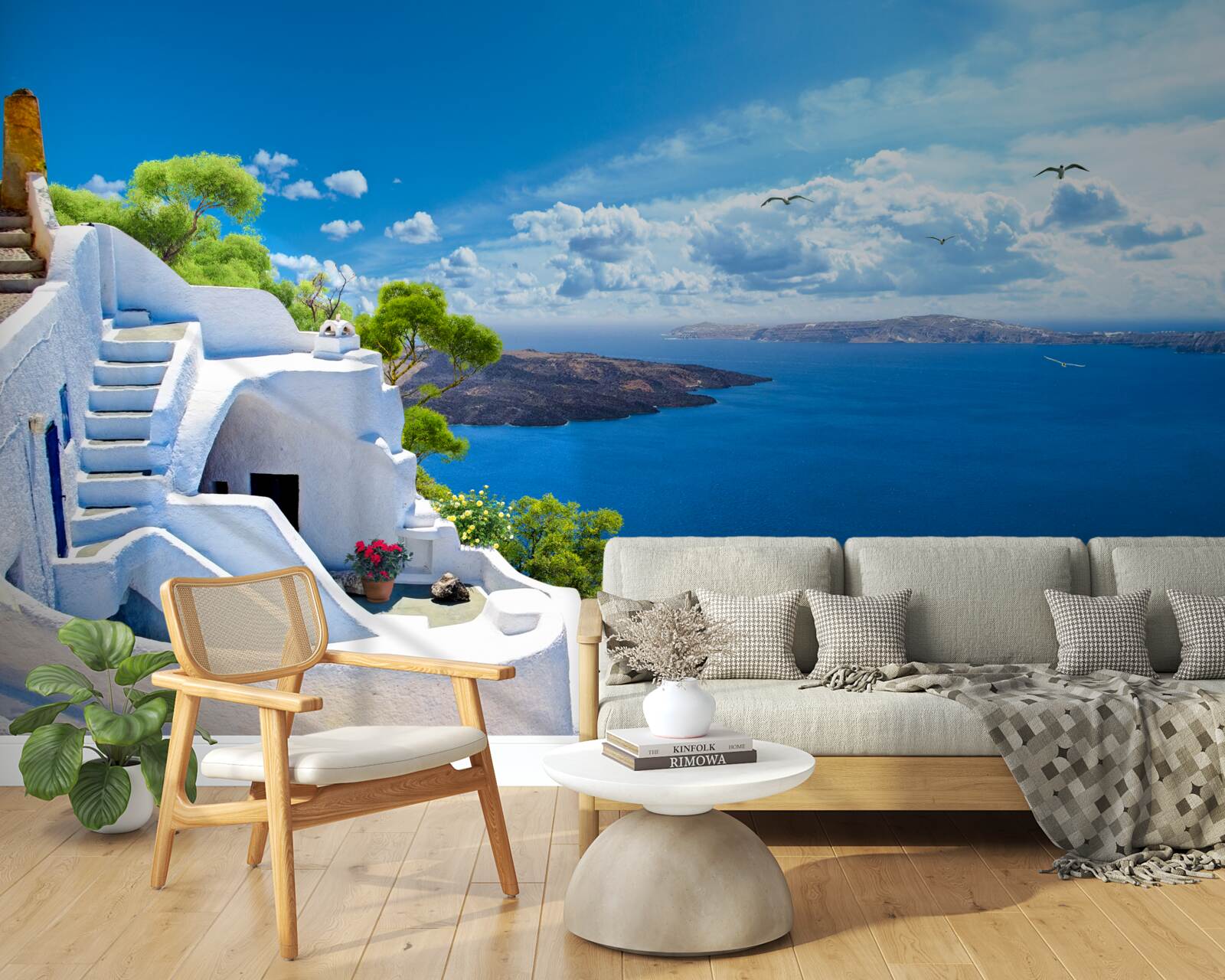 Fototapeta wyspa santorini w grecji