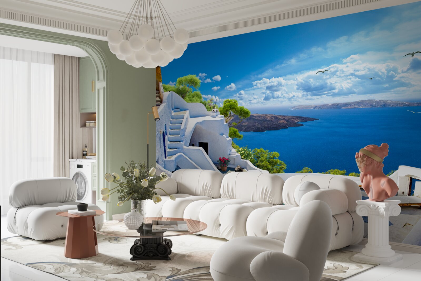 Fototapeta wyspa santorini w grecji
