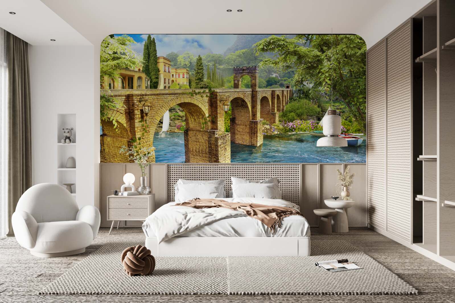 Fototapeta wspaniały architektoniczny most kanałowy