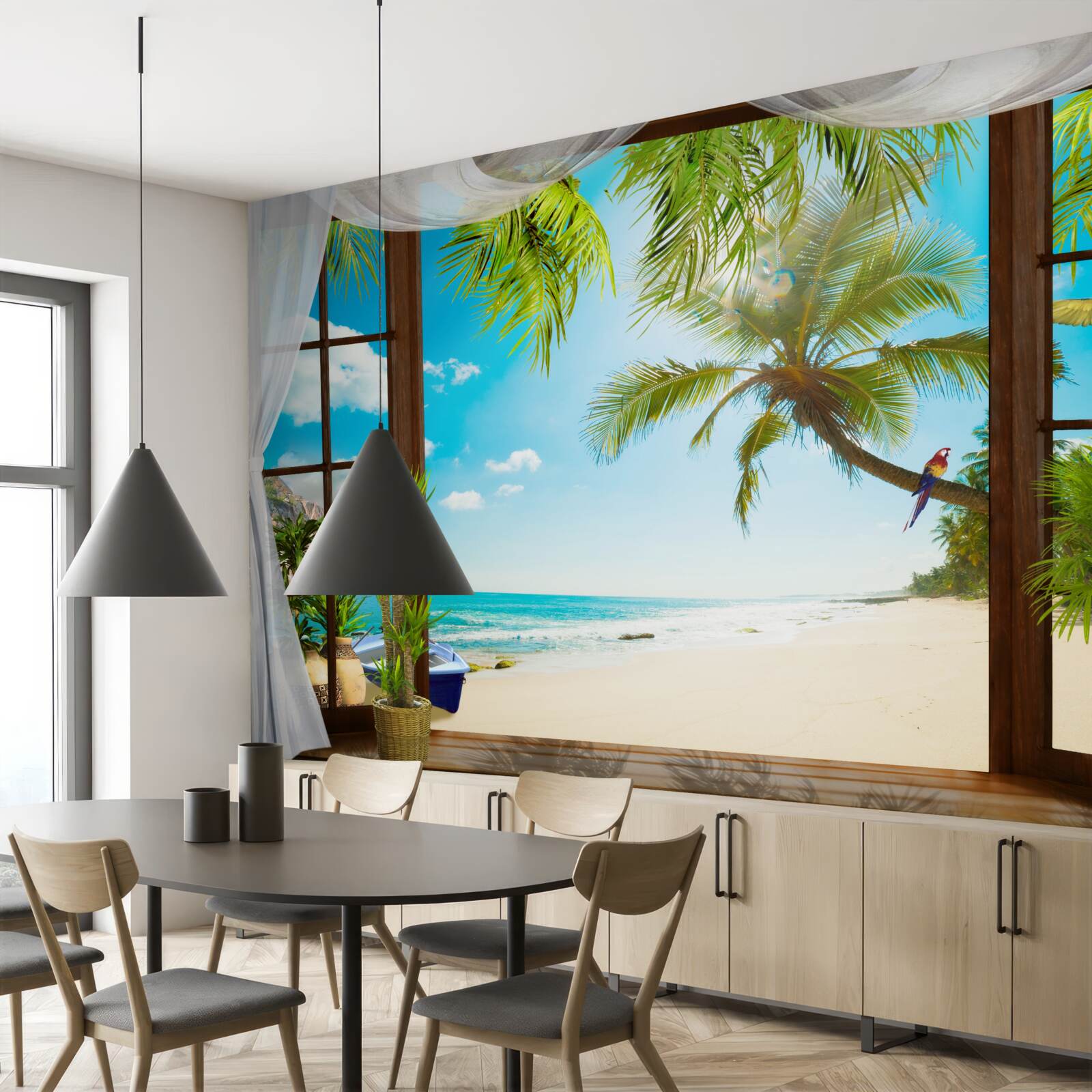 Fototapeta wyjście z domu na piaszczystą plażę