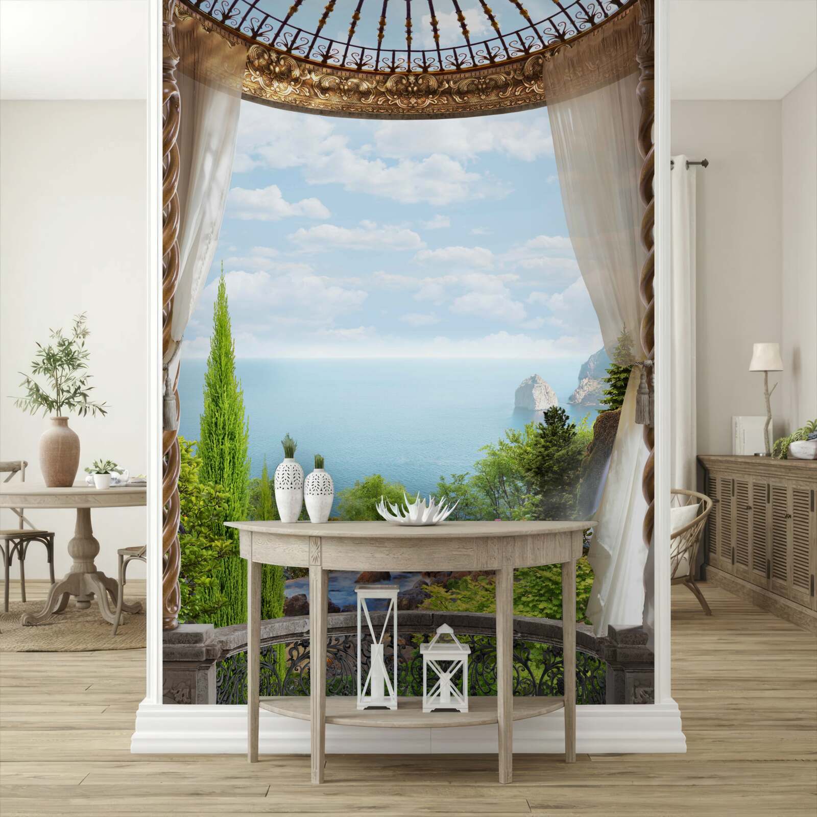 Fototapeta balkon ze wspaniałym widokiem