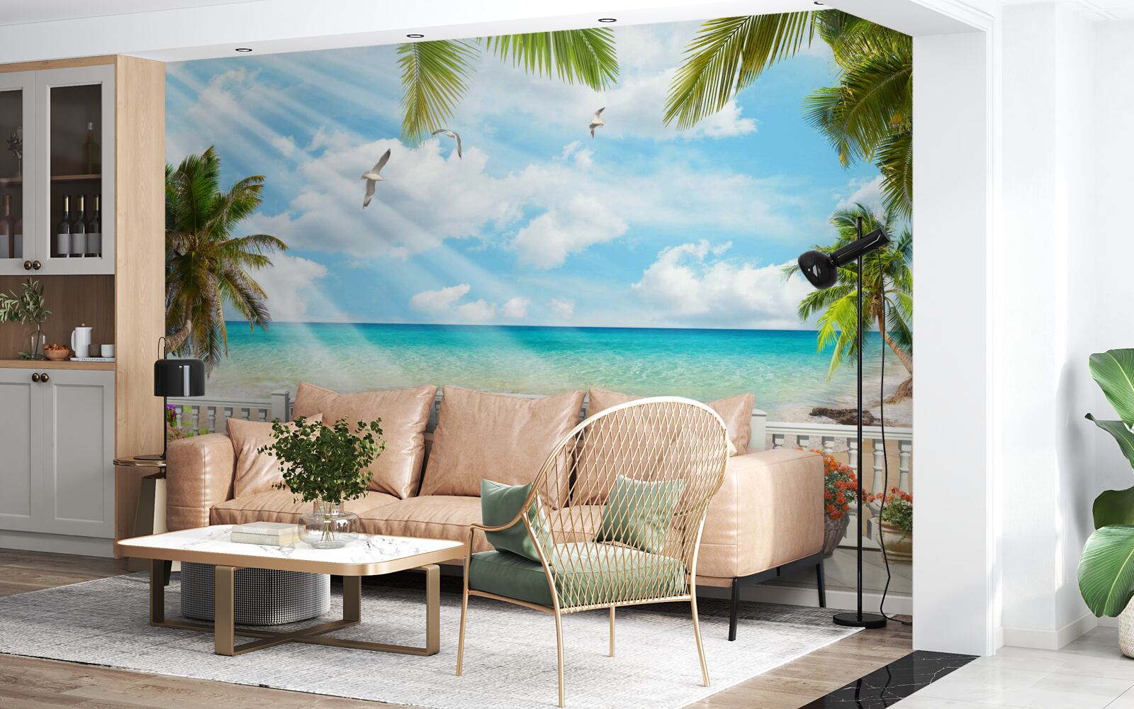 Fototapeta loggia z widokiem na ocean