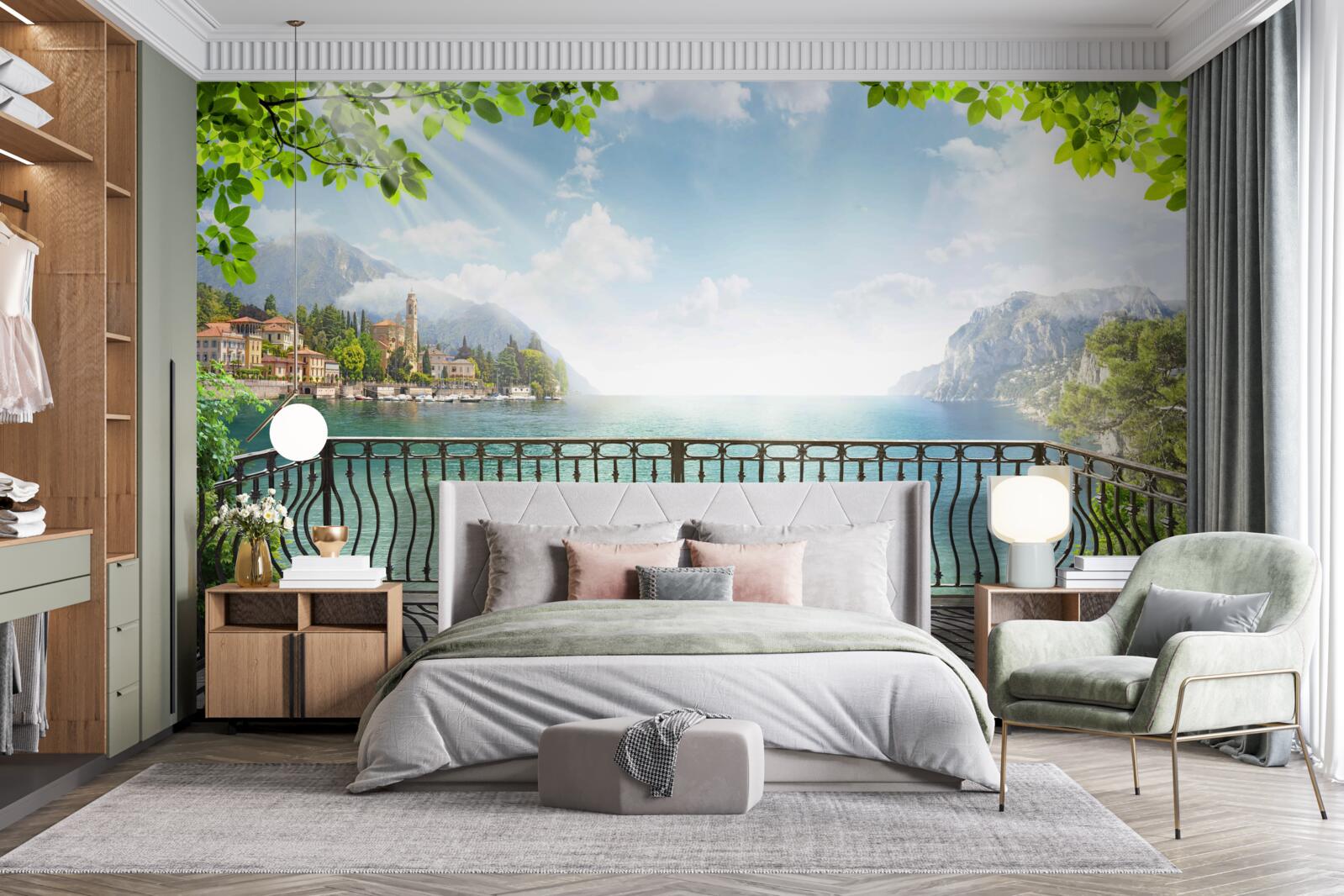 Fototapeta panorama z otwartego tarasu