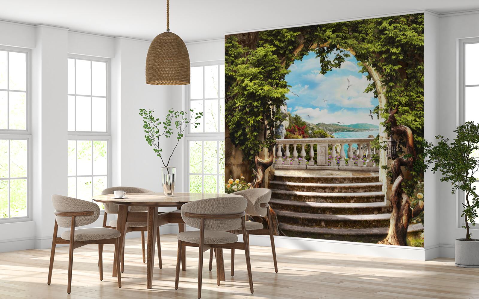Fototapeta schody prowadzące na balkon