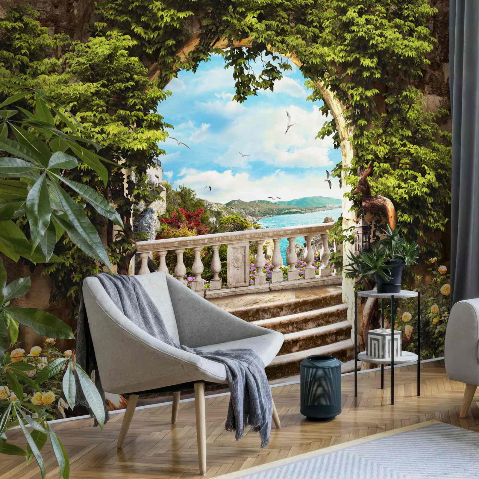 Fototapeta schody prowadzące na balkon