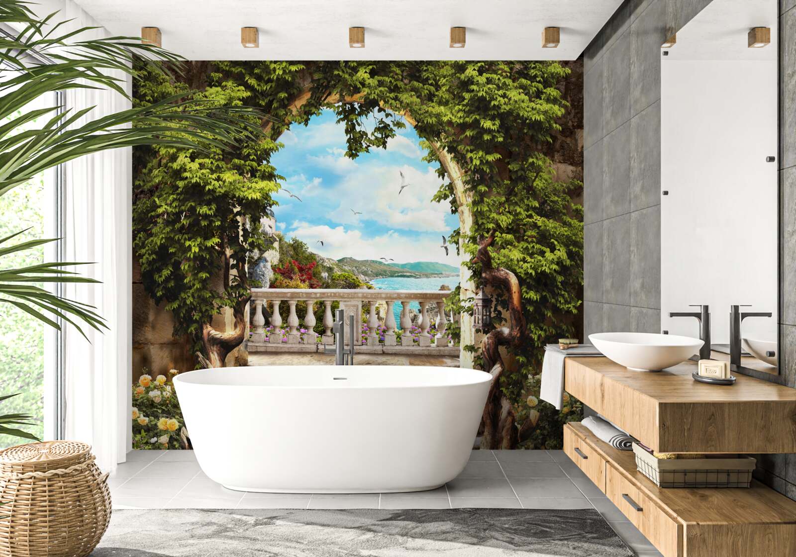 Fototapeta schody prowadzące na balkon