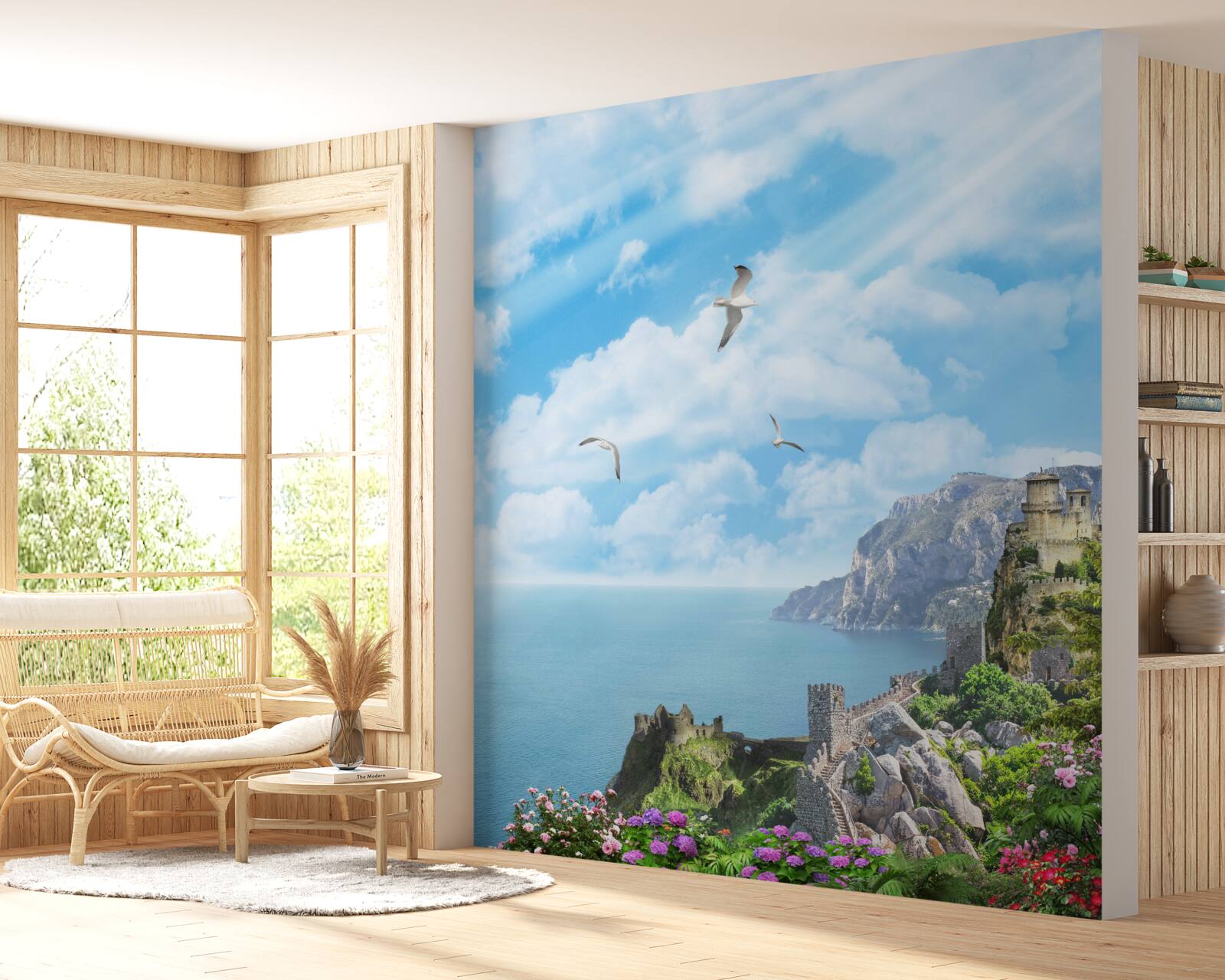 Fototapeta ptaki latające nad oceanem