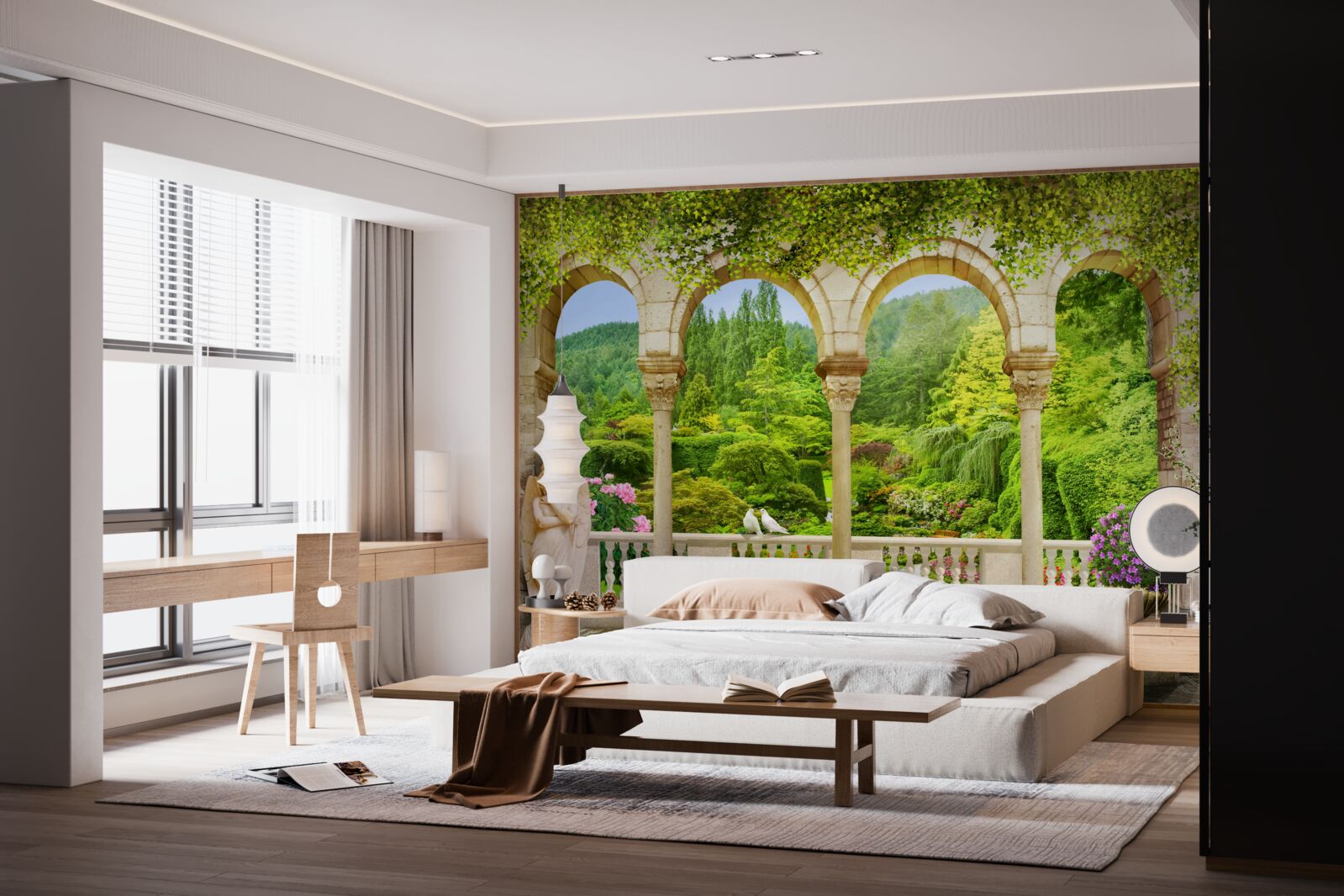 Fototapeta balkon z kolumnami w formie łuków