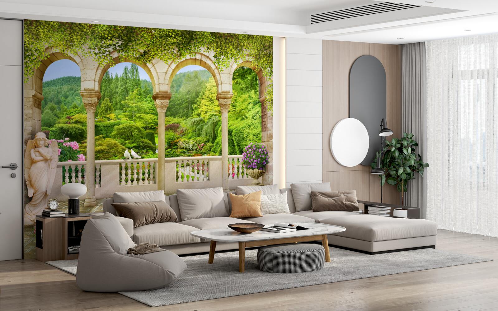Fototapeta balkon z kolumnami w formie łuków