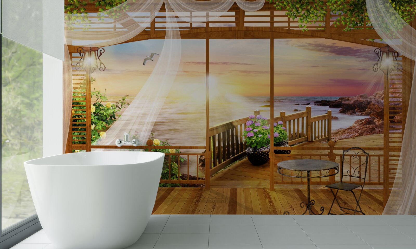 Fototapeta piękny balkon z niesamowitymi widokami